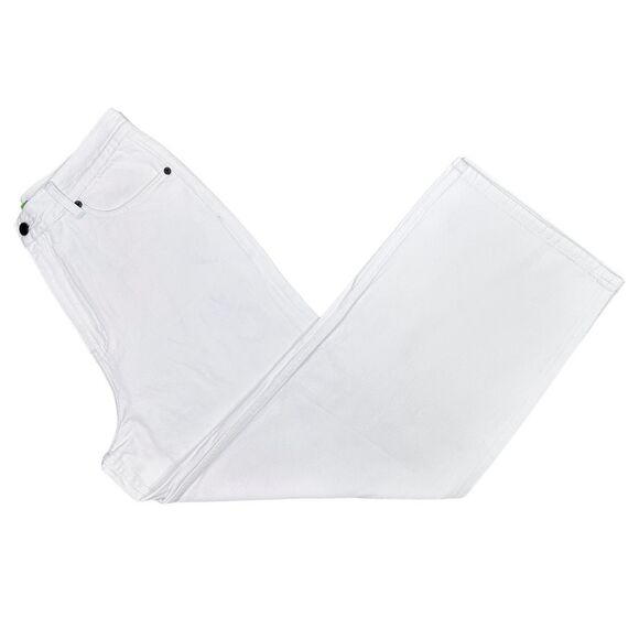 Sandrine Rose x Free People Wide Leg Curve Denim Jeans - Dust White - Size 30 - Picture 5 of 10